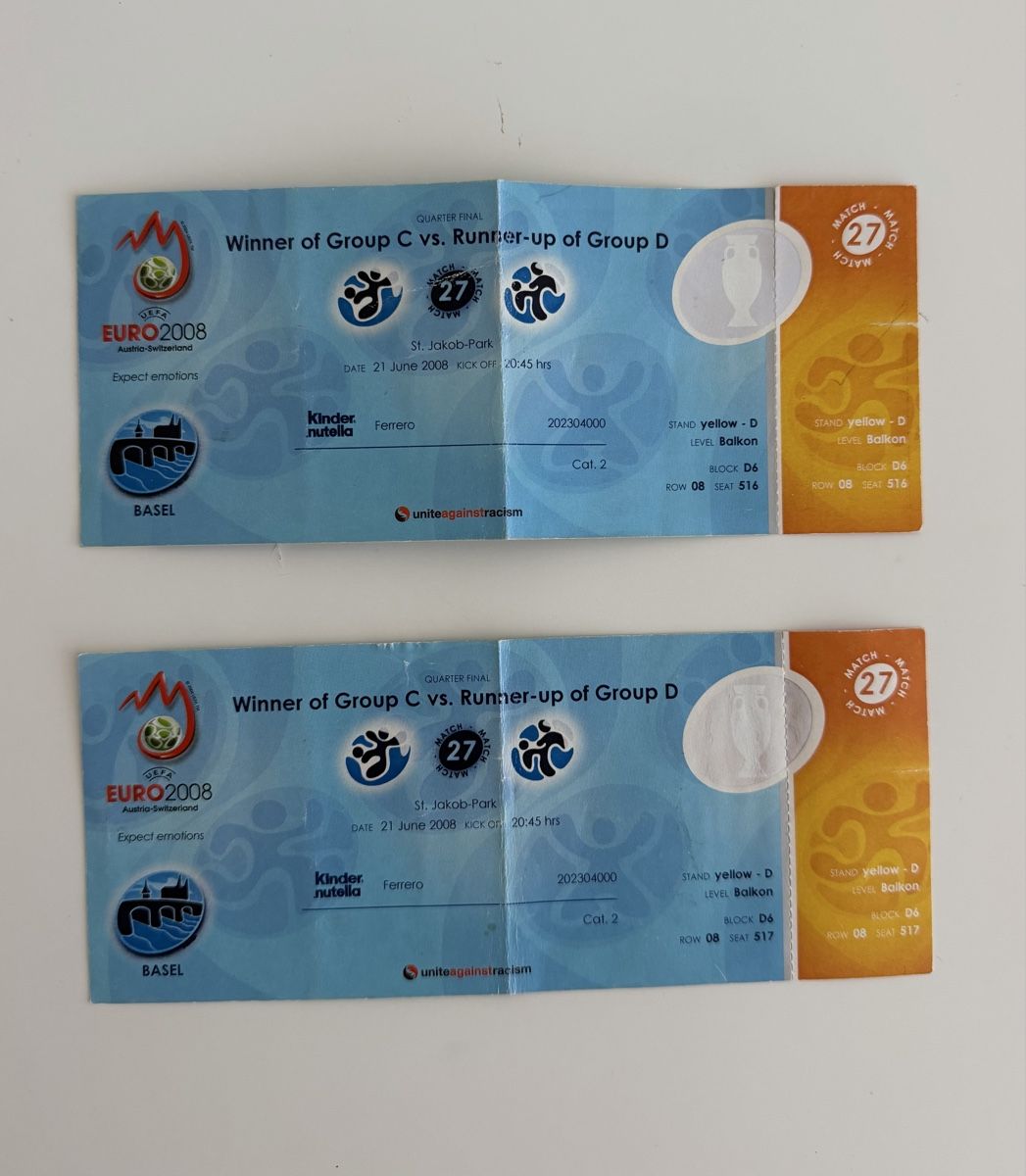 Tickets: Uefa Euro 2008 Tickets Basel  – Gebraucht aus Füllinsdorf von hae_gt9l