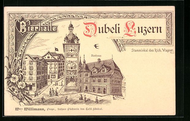 Cartes postales: Luzern, Restaurant Bierhalle Dubeli und  – D'occasion à Berlin par bartko-reher