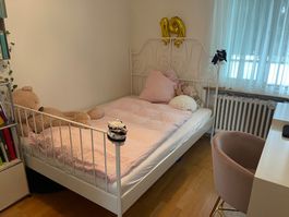 Prinzessin Bett  weiß & Rost  Lieferung Gratis