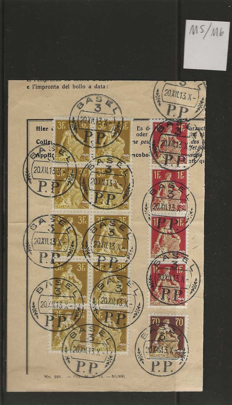 Tutti i francobolli: Document avec réf. 115 bloc de 10 et 116 bande de 4 – Usato da Sorvilier venduto da carose01