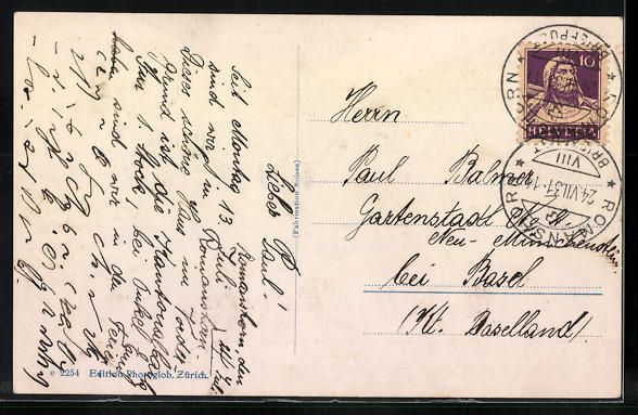 Ansichtskarten: Romanshorn, Partie in der Bahnhofstrasse – Gebraucht aus Berlin von bartko-reher 1
