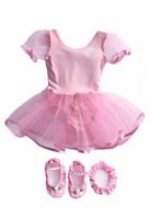 Kostüm Ballerina rosa, Gr. 98/104 Kleid, Finken und Haarband