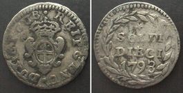 GENOVA. Dogi Biennali, III Fase, 10 Soldi 1793 mistura BB