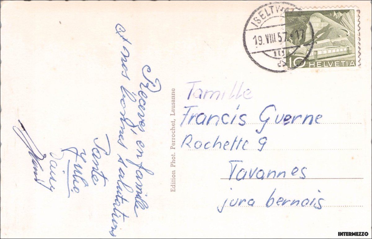 Cartoline postali: Iseltwald BE // 1957 Kirche – Usato da Basel venduto da intermezzo12 1