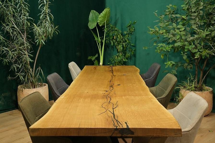 Tavoli: Baumscheibentisch aus Eiche - Ein Unikat aus der Natur – Usato da Walchwil venduto da Swissdesign_Haag 1