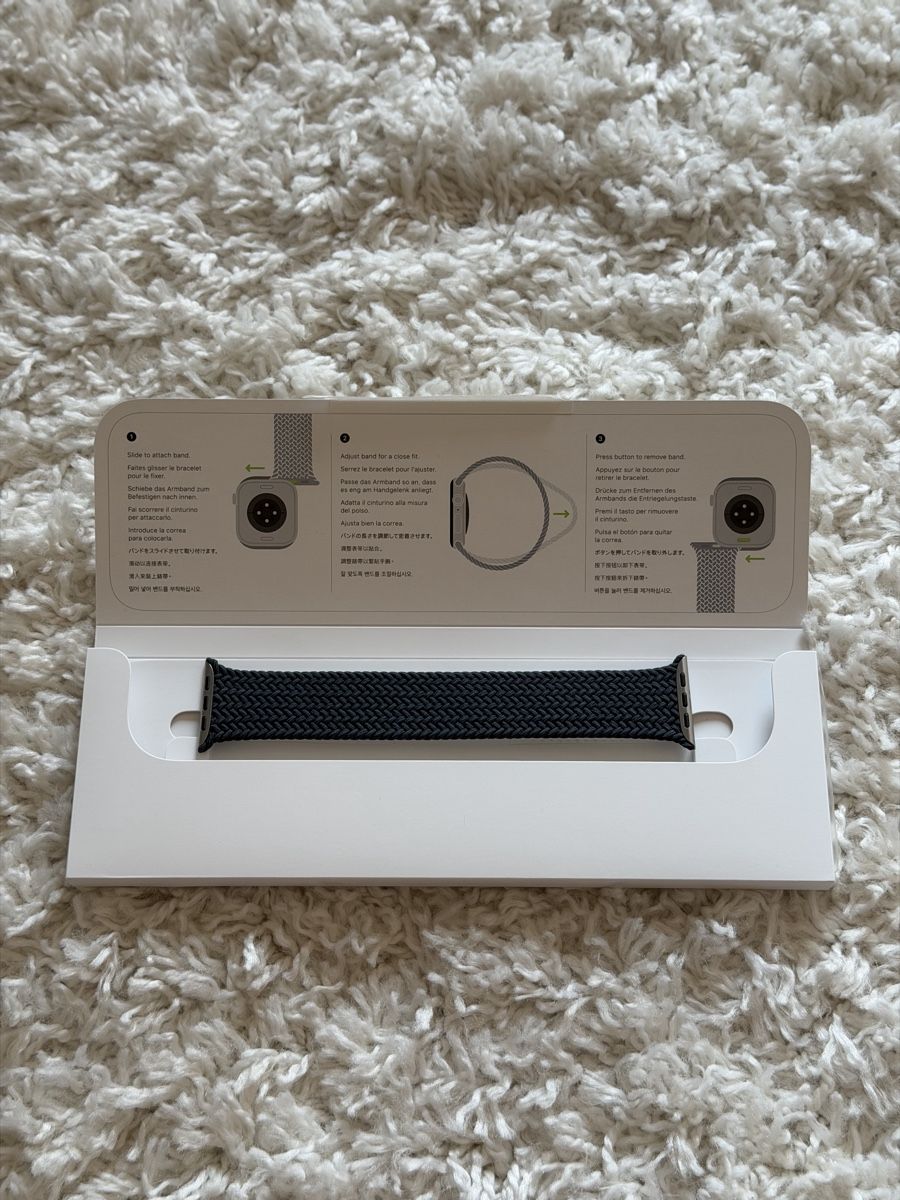 Apple Armbänder & -reifen: Apple Watch Braided Solo Loop 46mm Midnight Gr. 8 Original – Gebraucht aus Zürich von phil_phil_phil 5