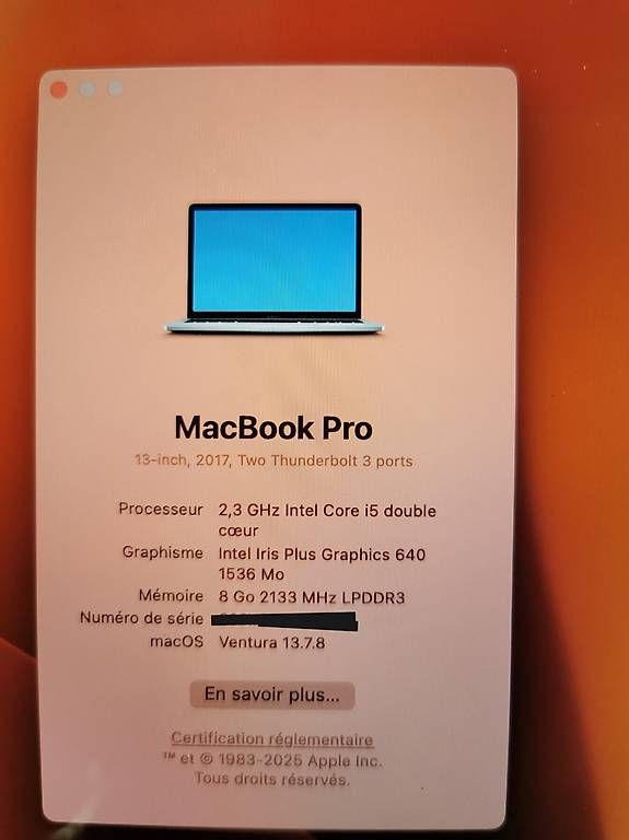 Notebooks: MacBook Pro 2017 Retina 13-pouces SSD 256Go Microsoft Office – Gebraucht aus Lausanne von Dukco 1