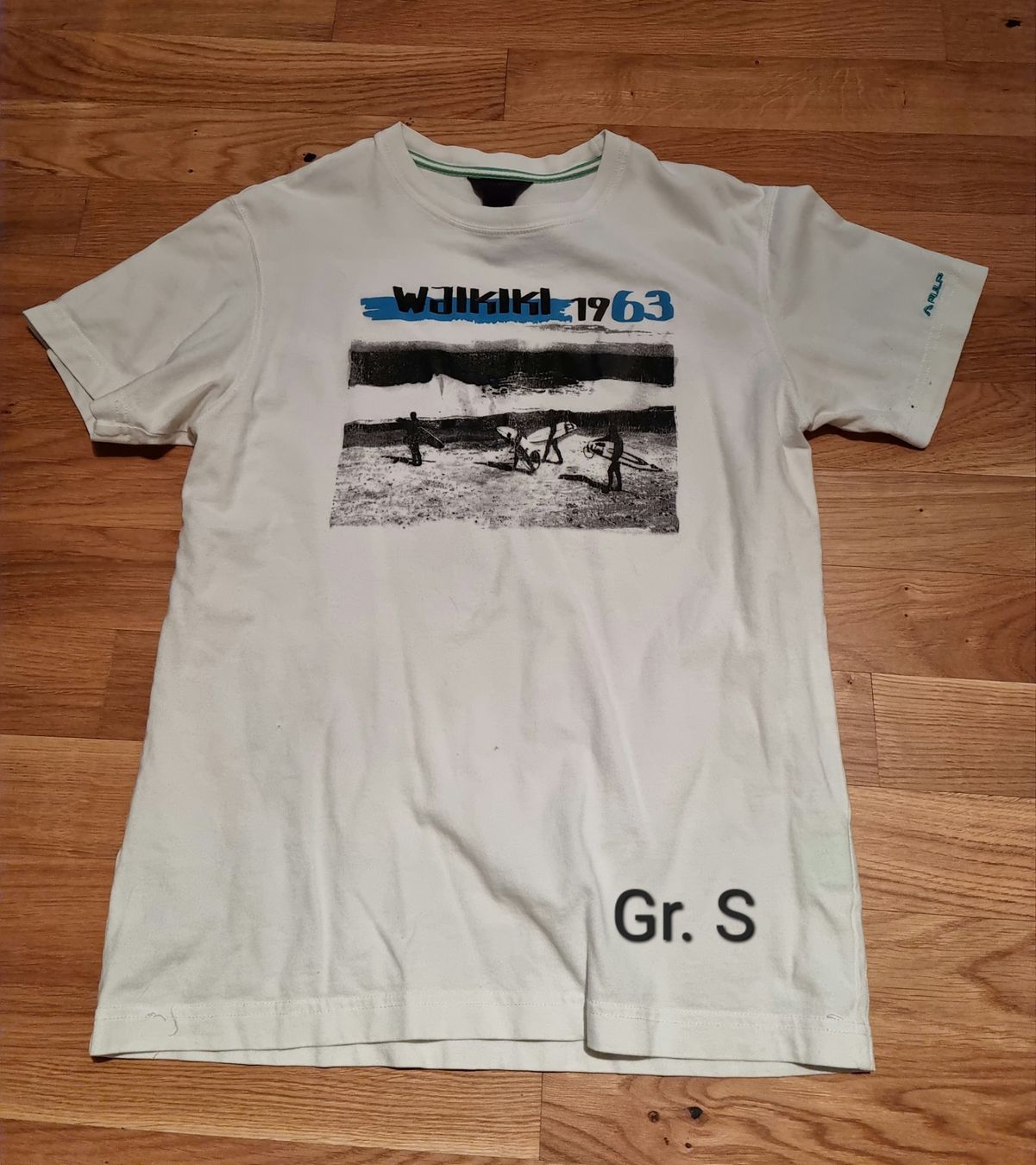 T-Shirts: Tshirt mit Aufdruck weiss, Gr. S – Gebraucht aus Kriens von nati.r