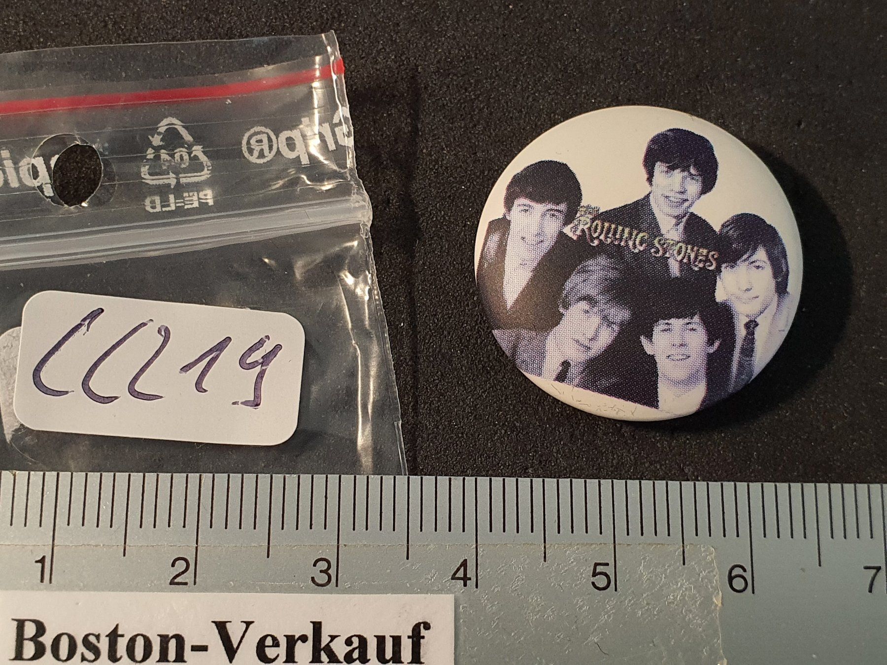 Placchette & Badge: CC219 - Pin /Button - Musik - The Rolling Stones – Usato da Reinach BL venduto da Boston-Verkauf