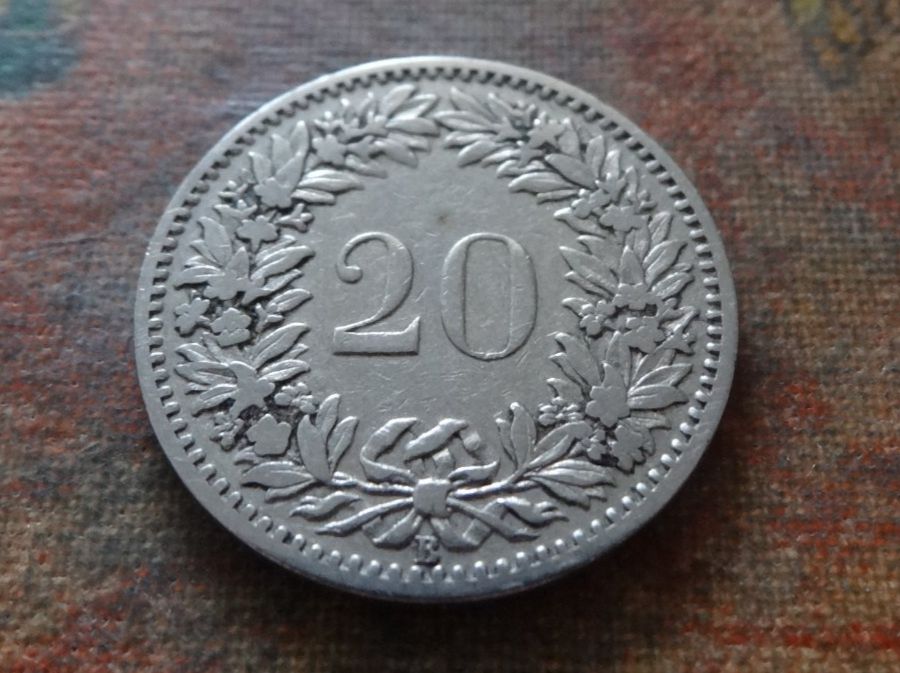 Tutti le monete: 20 Rp. 1893  (A) – Usato da Romanel-sur-Lausanne venduto da Swift13 1