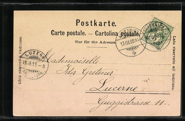 Cartoline postali: AK Auvernier, Ancienne route, 1900 – Usato da Berlin venduto da bartko-reher 1