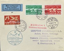 Flugmeeting Zürich 1937 Auto-Postbureau Sion