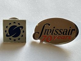 Swissair 70 Years pin + Qualifier pin.