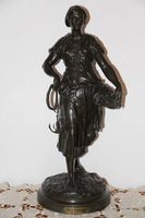 Antique sculpture en bronze signe .