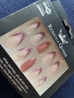 Nr 220 Press on nails Fingernägel Rosé Glitzer Kunstlich Neu