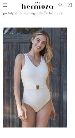 NEU! HERMOZA Badeanzug Weiss Gr. L