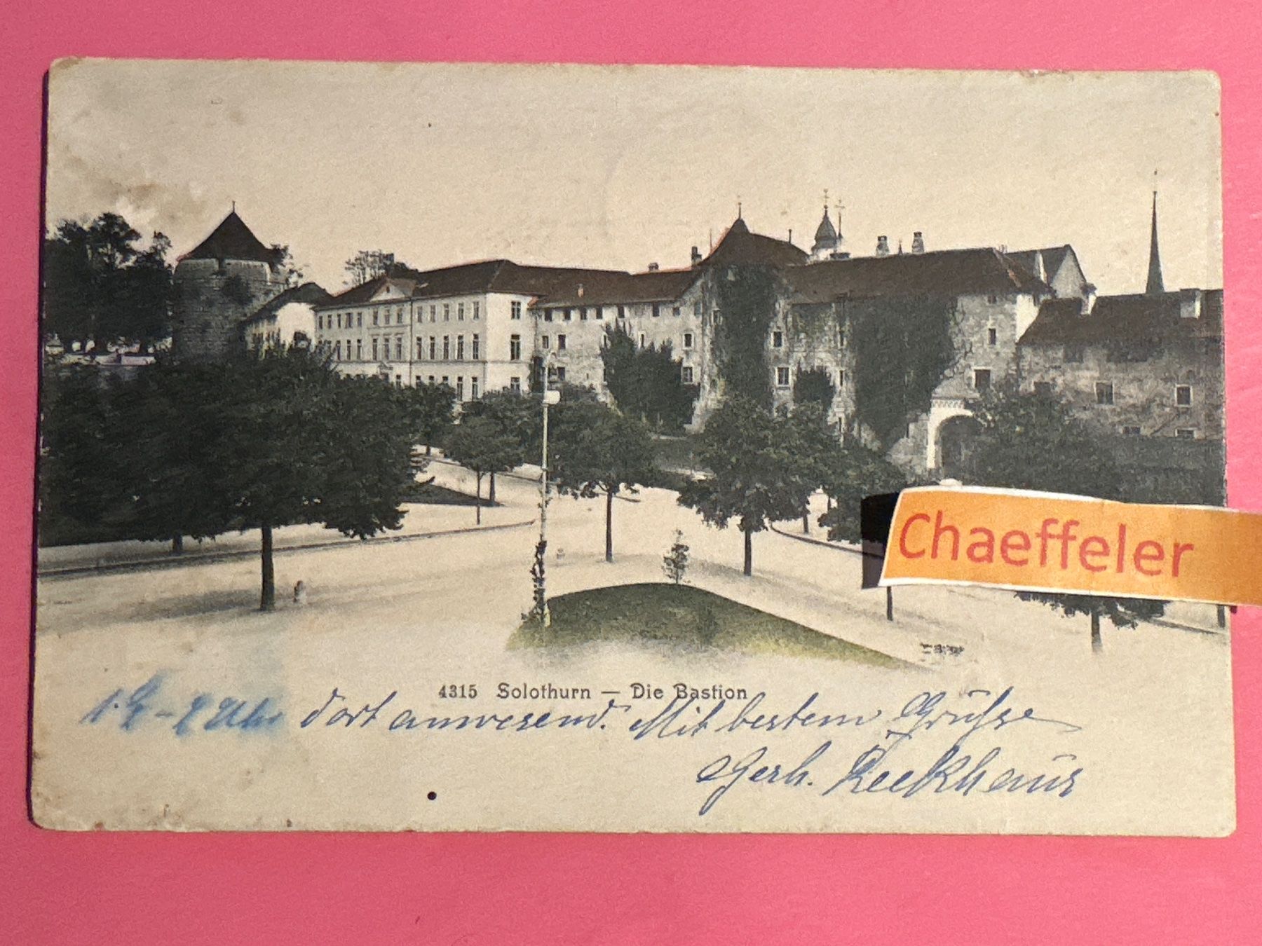 Cartoline postali: 1906  4315 Solothurn - Die Bastion – Usato da Zürich venduto da Chaeffeler