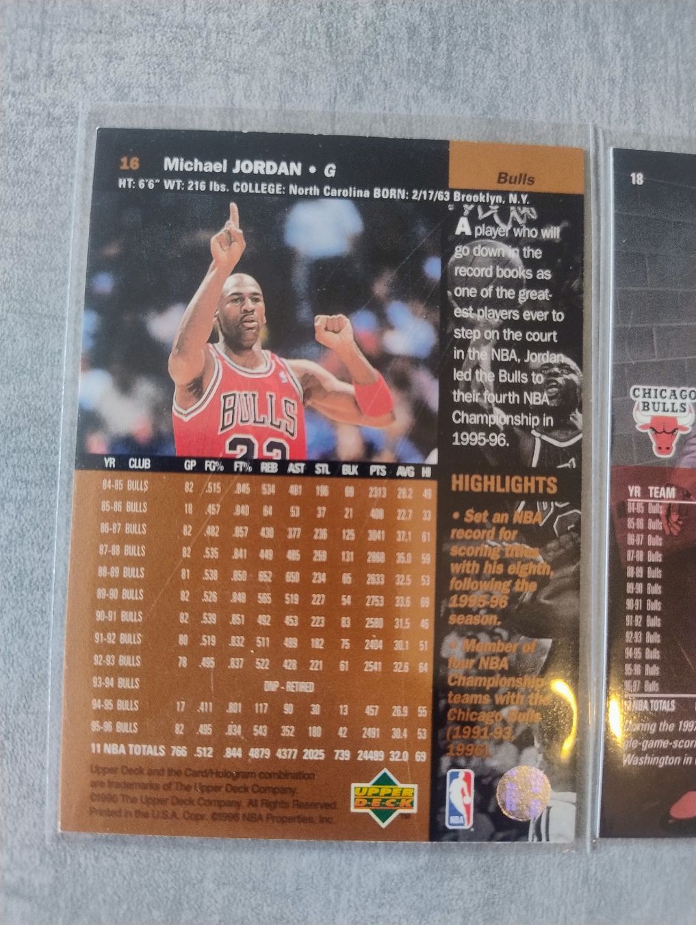 Nba Carte collezionabili: NBA Lot 2 cartes Upper deck Michael Jordan  – Nuovo (secondo la descrizione) da Martigny venduto da jul_7s5x 4