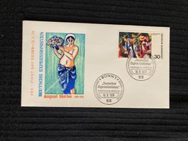 BRD 1974 illustrierter FDC Expressionisten Macke SStpl Bonn