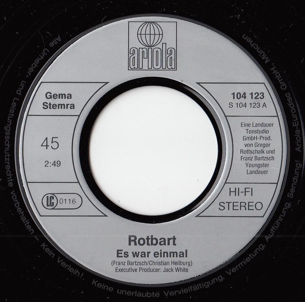 Schallplatten: Rotbart Vinyl Single von 1985 – Gebraucht aus Volketswil von Abcrecords 2