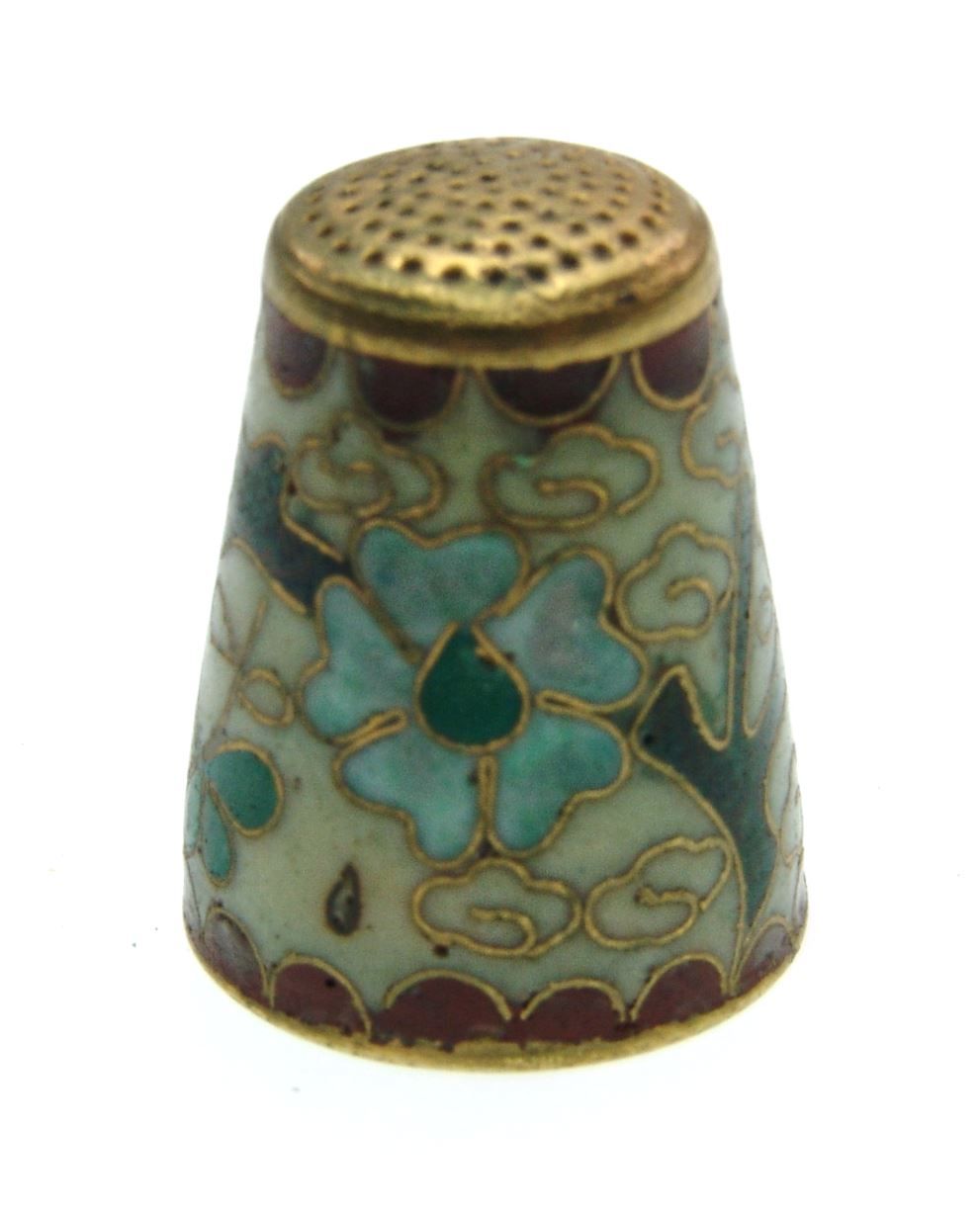 Ditali: Fingerhut mit Blumenmotiv (4) – Usato da Langenthal venduto da Sherkaan 3