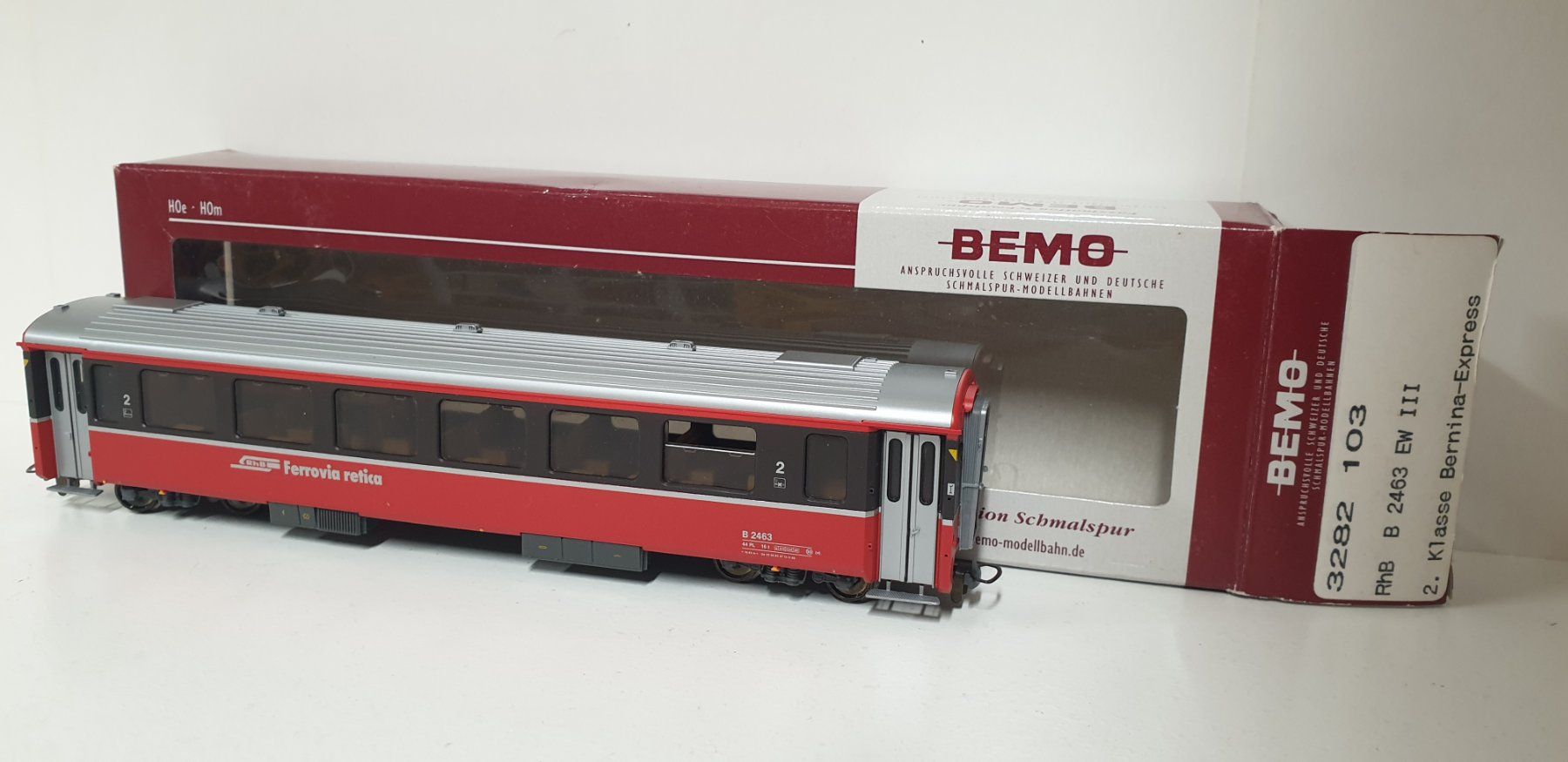 Bemo Modellini di ferrovie: Bemo RhB Bernina Express 3282 103 – Nuovo (secondo la descrizione) da Geroldswil venduto da TopTrain54