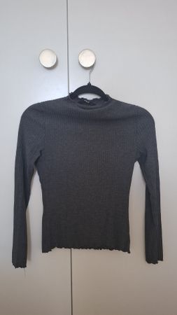 Langarmshirt ONLY grau Groesse S 
