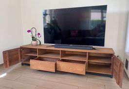 Highboard & Lowboard  Massivholz Eiche dunkel