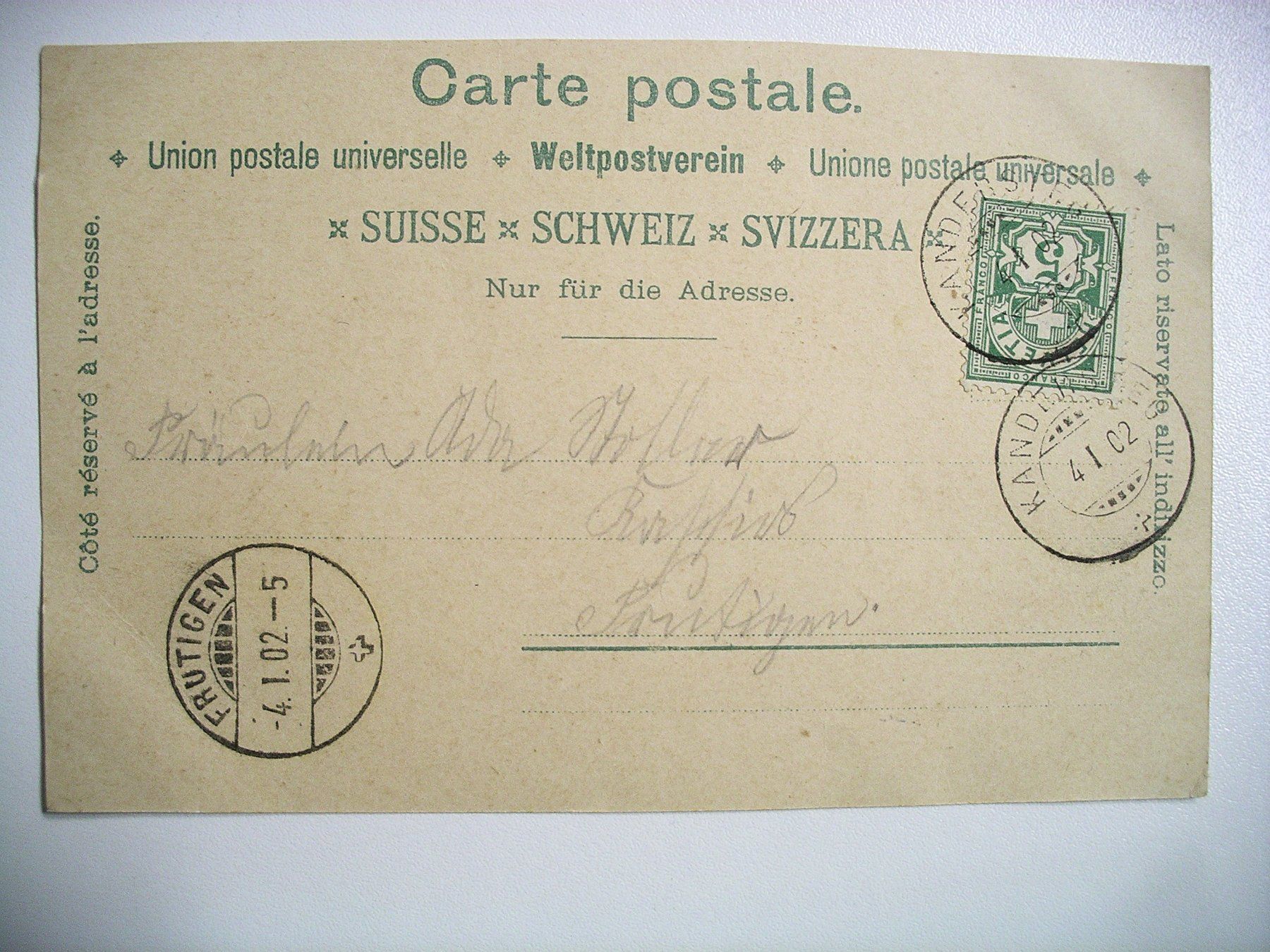 Cartoline postali: farbigeLithoAK KANDERSTEG – Usato da Oberhofen am Thunersee venduto da luuping99 1