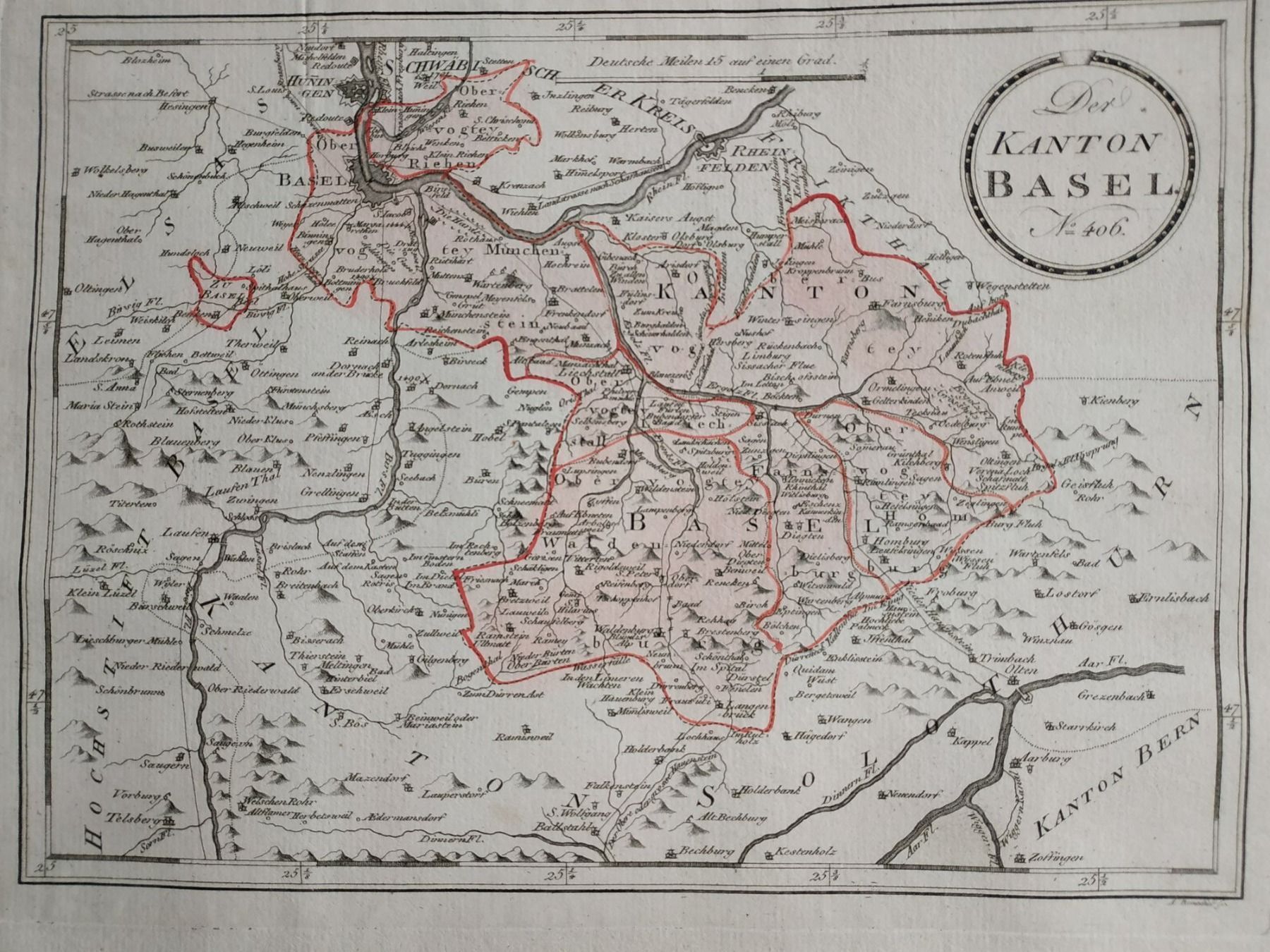 Landkarten & Atlanten: Basel - "BASEL"  - Reilly - 1790 – Gebraucht aus Sorengo von 74in 1