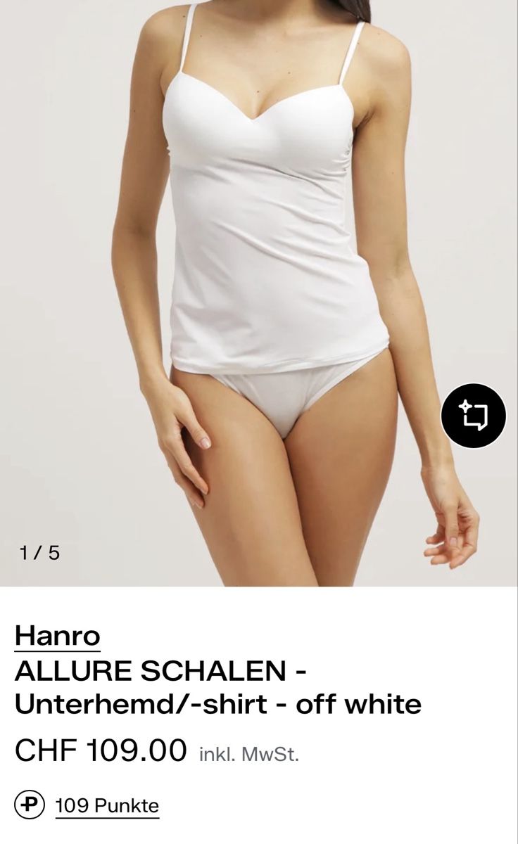 Hanro Altra biancheria intima: Hanro Allure Unterhemd 70D – Nuovo (secondo la descrizione) da Riehen venduto da Grayje4 2