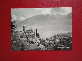 Locarno Madonna del Sasso s/w Karte Lago Maggiore Tessin