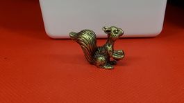 Antike Eichhörnchen Figur aus Messing, Herbstdeko🐿️