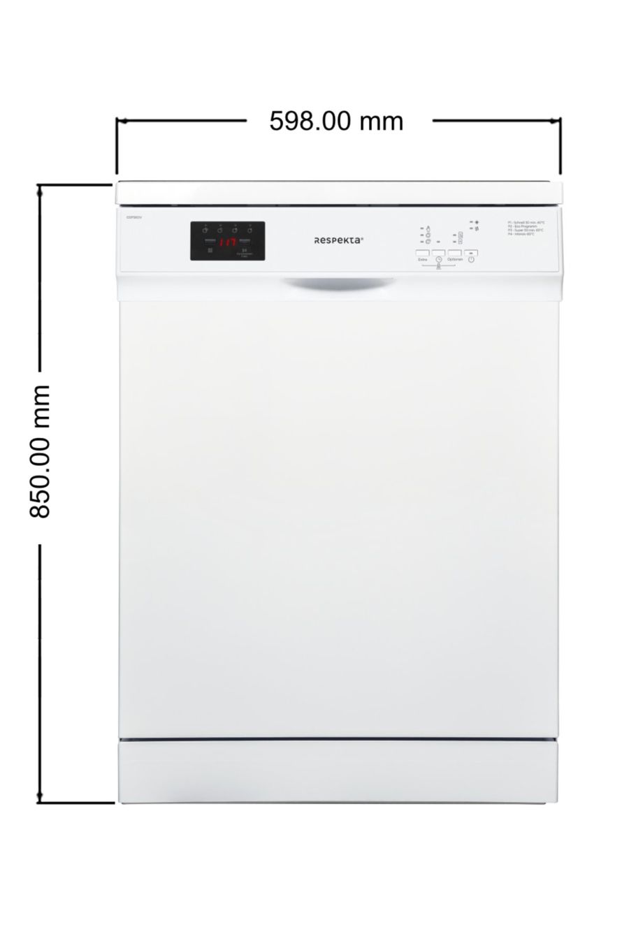 Geschirrspüler: 994 - Spülmaschine freistehend oder unterbaufähig 60cm Weiss – Neu und originalverpackt aus Wallenwil von toesstalvertrieb 9