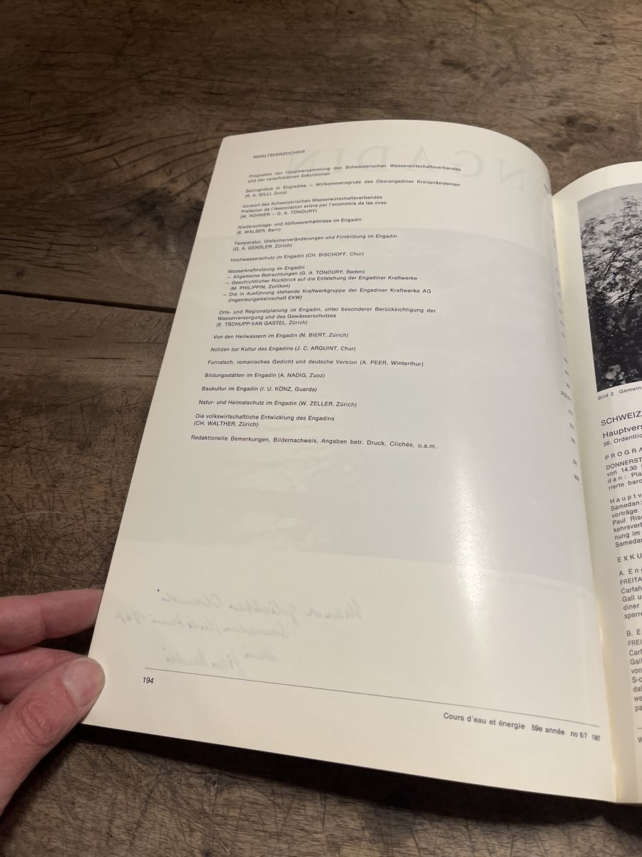 Libri: Engadin Sonderheft Wasser- und Energiewirtschaft – Usato da Zuoz venduto da Grr1974 1