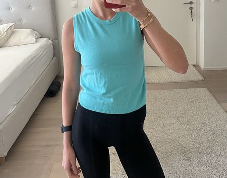 Zara Top Hellblau Sommer Tank Top Damen Grösse S