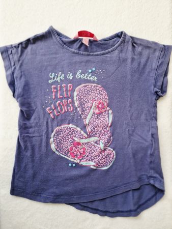 Mädchen T-Shirt OVSS Gr. 104 3-4Y Violette 100% Baumwolle