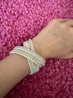 Chic Armband mit Strasssteinen, Sommer-Accessoire, neuwertig
