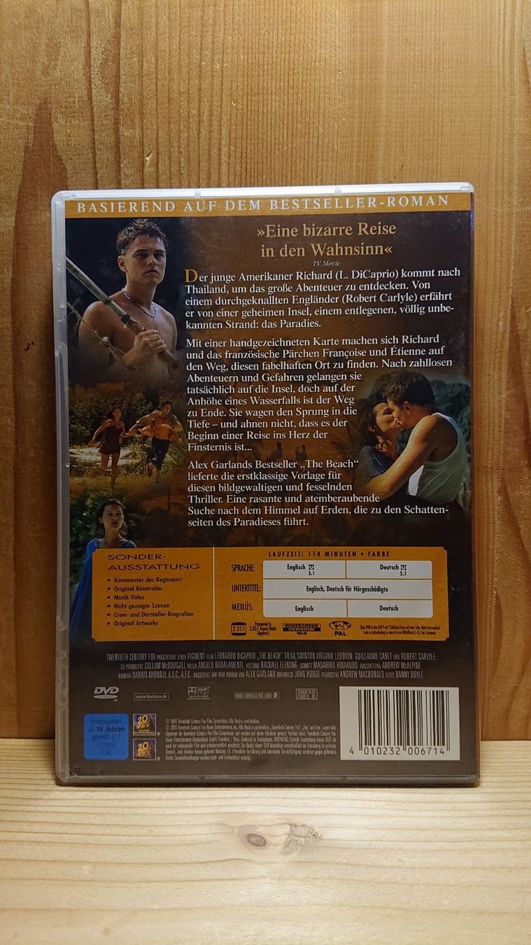 Tutti i DVDs: THE BEACH DVD mit Leonardo DiCaprio – Usato da Wilderswil venduto da Exebub 1