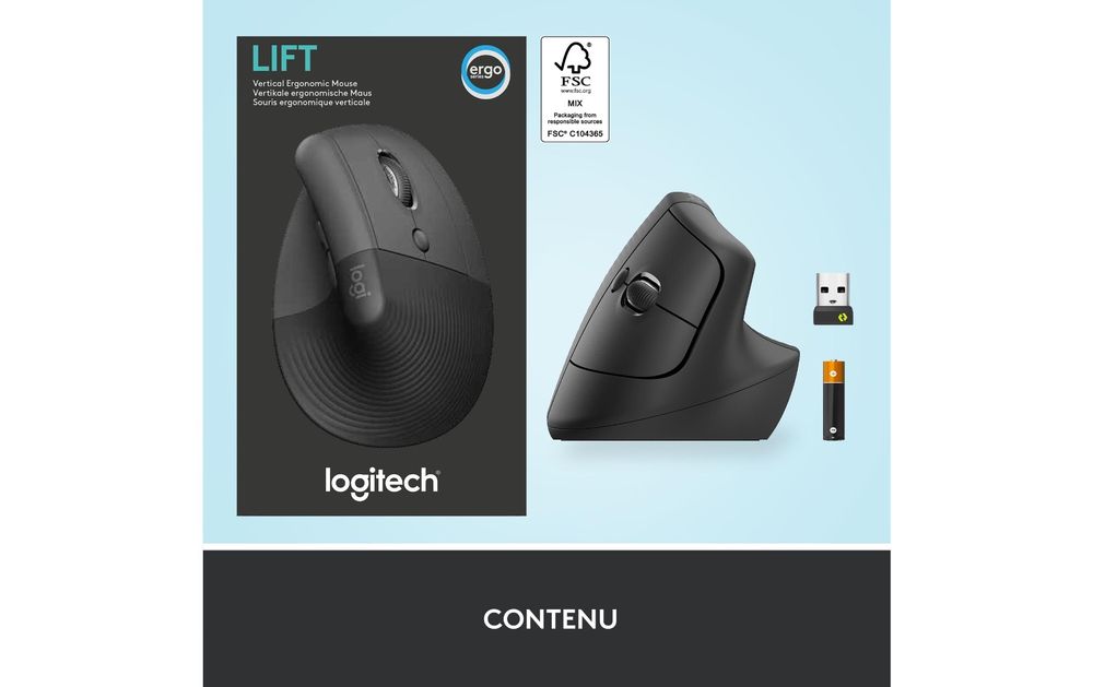 Logitech Lift for Business ergo vertical droitier Graphite (Gebraucht ...