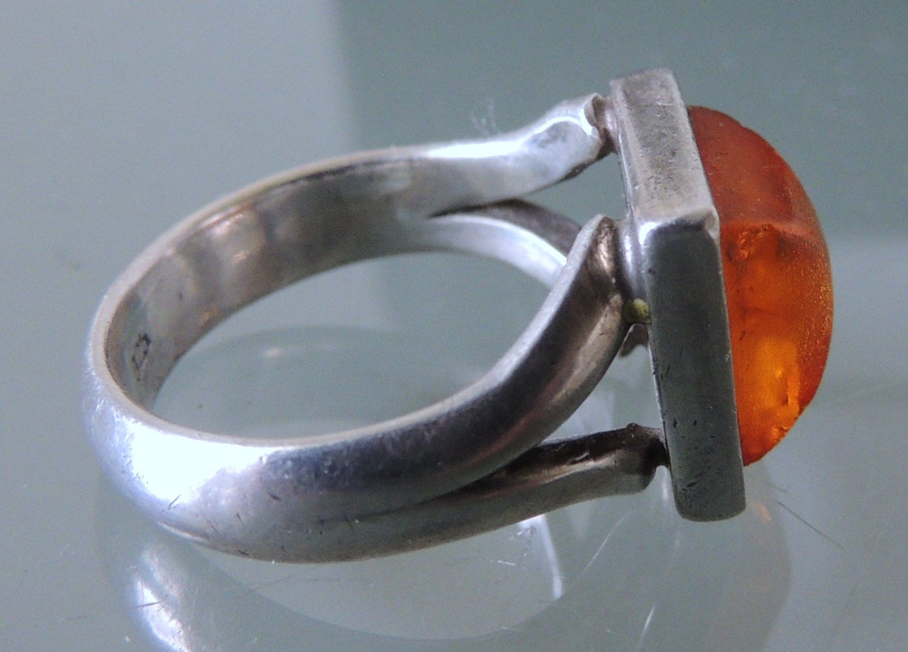 Anelli: Bernstein Silber 925 Fingerring Gr. 56 – Usato da Waldenburg venduto da schaller707 1