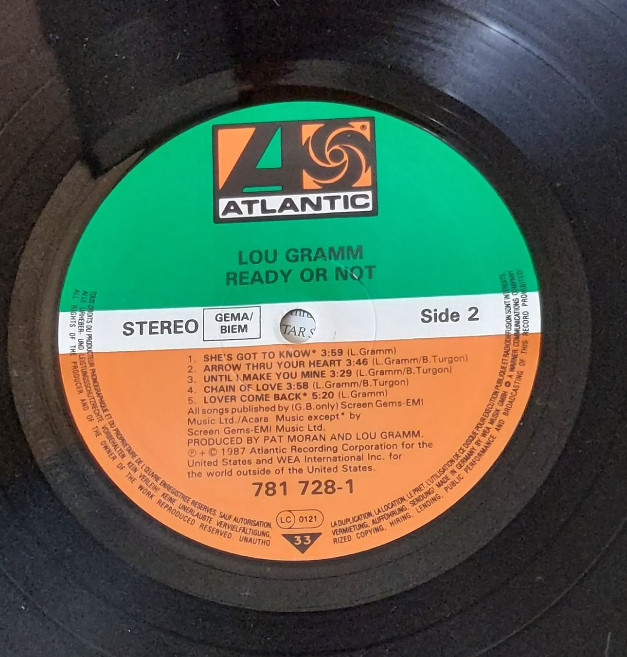 Schallplatten: LP - LOU GRAMM - READY OR NOT – Gebraucht aus Steckborn von Quo7 2
