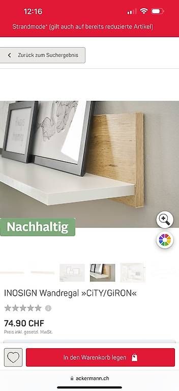 Regale: Noch originalverpacktes Wandregal City/Giron oder Olon – Gebraucht aus Winterthur von ele_58r8 3