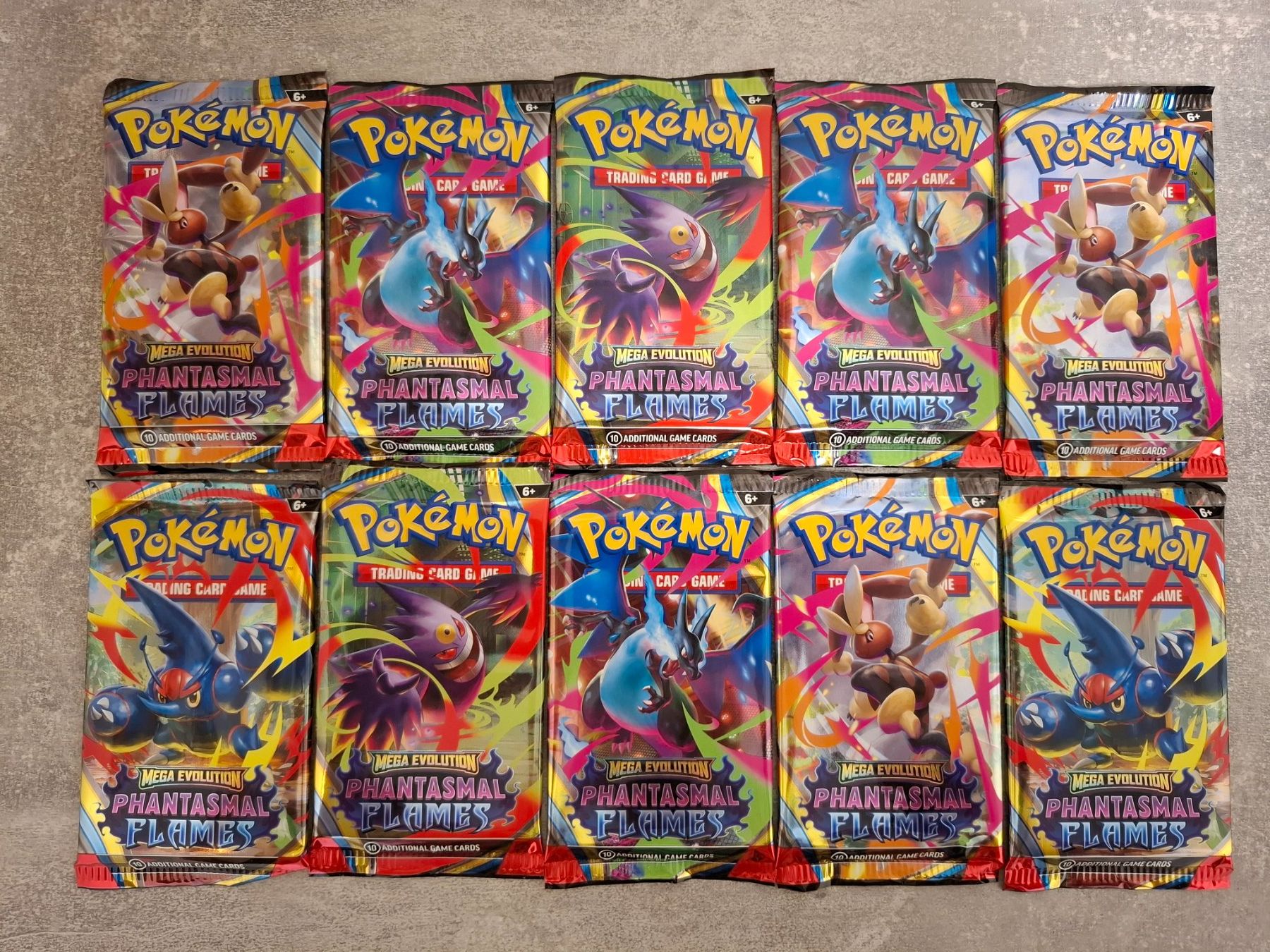 Pokémon Carte collezionabili: 10x Phantasmal Flames Booster Pack aus (First Partner) – Nuovo e nell'imballaggio originale da Winterthur venduto da andrekeller95