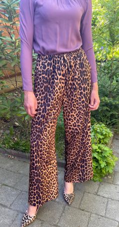 Chic pantaloni leopardati-tg M/L-nuovi-feste👌vacanze