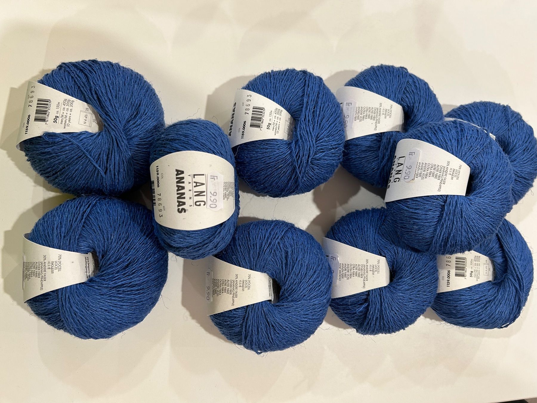Lana: 10 pelotes Ananas Langyarns – Nuovo e nell'imballaggio originale da Bex venduto da valetted