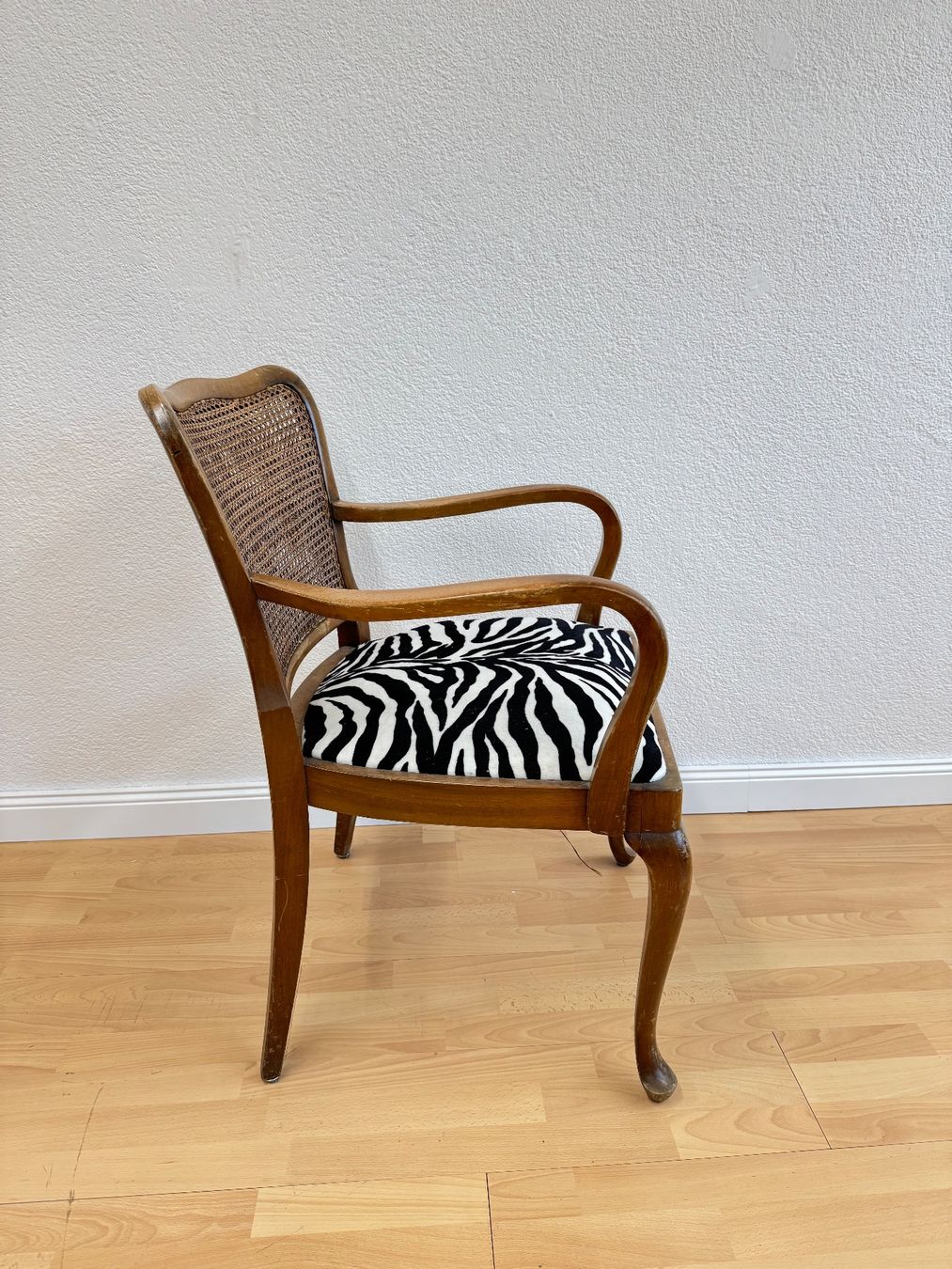 Sedie: Sessel, Chippendale-Stil mit Wiener Geflecht & Zebra-Muster – Usato da Horgen venduto da Grizzly83 1