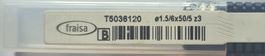Fraisa Fräser,1.5/6x50/5 Z3,T6036120 - VHM - Beschichtet