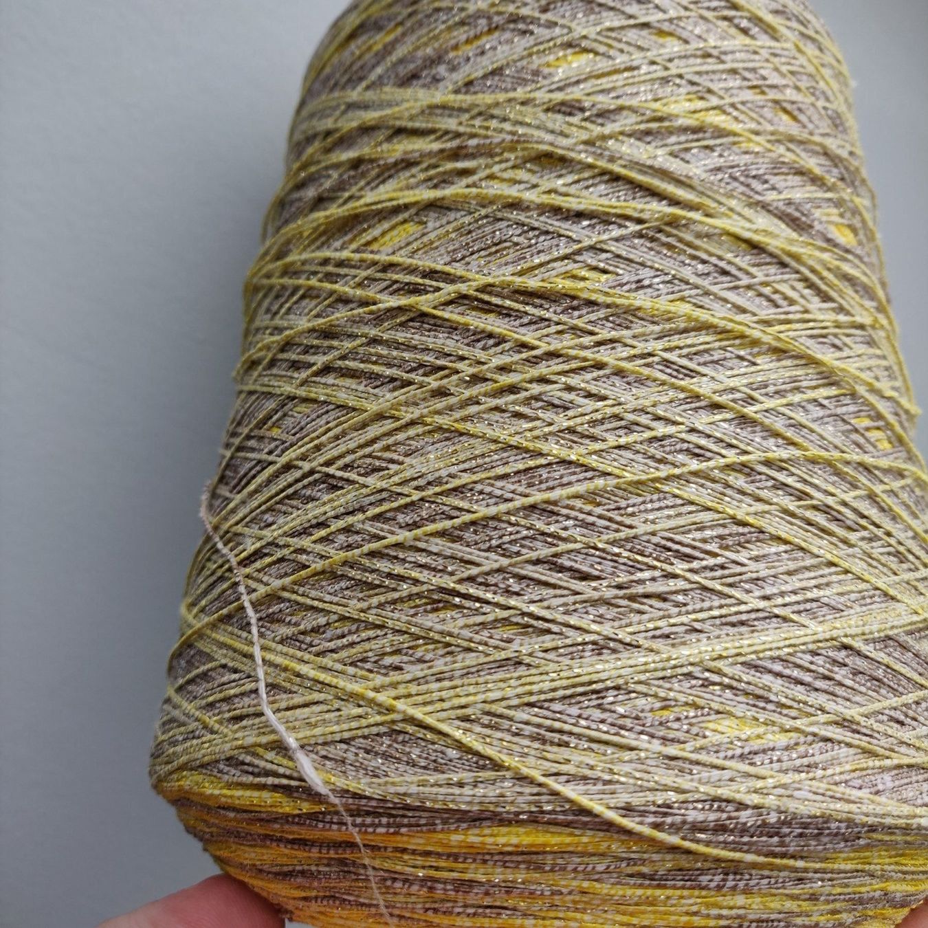 Lana: Baumwolle Seide mit Lurex 690g gelb beige Gradient – Nuovo (secondo la descrizione) da Lufingen venduto da Voyager7 4