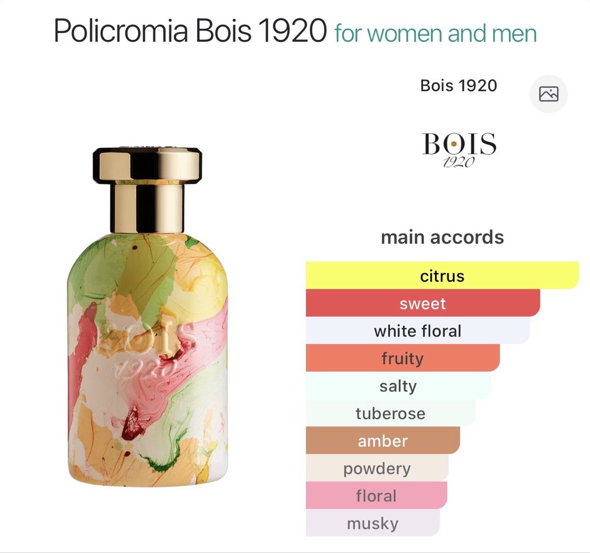 Parfums & Eau de Toilette: Bois 1920 Policromia Sample 2ml – Neuf (Voir description) à Vico Morcote par ladyandthetramp 3